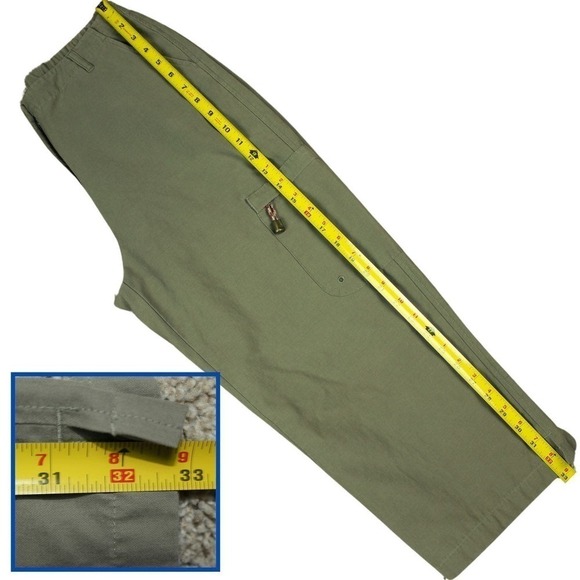 Woolrich Capris Fieldstone Cargo Pants Gorpcore Outdoor Olive Green Womens Sz 10 - Picture 3 of 8